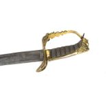 An 1803 Pattern Flank Officer's/Light Company sword, with lion head and knuckle bow hilt bearing