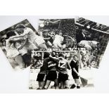 Tottenham Hotspur, nine black and white photographs FA Cup Final 1982 plus eight in the UEFA Cup
