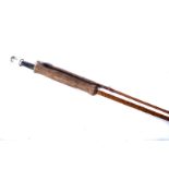 A two piece Tenacity Oborn cane rod, built by ' Lt Col Oborn Marnhull Dorset', also marked '