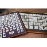 Three framed and glazed sets, comprising Wills Arms of Companies and Players Uniforms of the