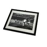 A signed black and white print of the 1966 World Cup, signed 'They Think it's All Over, It Is Now!