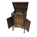 A cabinet gramophone, Victor (Canada) Victrola Alvara, No. C88617E, in walnut case with electric
