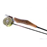 A two piece Sage Graphite II 389 LLB rod, complete with Marryat fishing reel