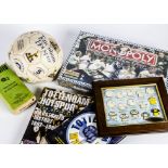 Tottenham Hotspur, a collection of Spurs' memorabilia, including a sealed monopoly set, signed