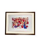 Manchester United, The Ferguson Years', an autographed Manchester United Limited Edition print, 95/