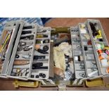 A large collection of tools and equipment, comprising of items to maintain, repair and restored rods