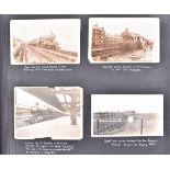 Transport ephemera, including railway interest - silver print snapshot album, GWR locomotives,