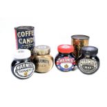 An extensive collection of vintage unused Marmite jars, various editions, to include Marmite Gold (