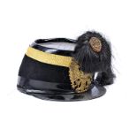 An Austro-Hungarian Officer's Shako, with black felt body with single gold band, bullion cockade