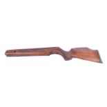 An Air Rifle wooden stock, with cross hatched design, ideal for restoration project