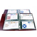 Ten large folders of First Day Covers, containing 1970s, 80s and 90s examples, various subject