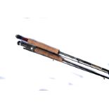 The Masterline Challenge 9'6'' carbon two piece rod, together with a Fuji FPS-16 two piece rod (2)