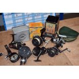 An assortment of various reels, from multiple manufacturers, to include Cortland, J.W.Youngs &