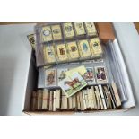 Cigarettes cards, three boxes of cigarette card sets, plus cigar sets, together with various part