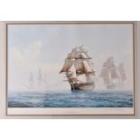 Modern Maritime Prints, limited edition - Derek Gardner, 'Prelude to Trafalgar, Nelson's Victory