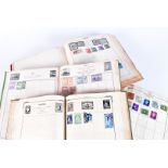 A small collection of stamps, presented in four albums, some 19th Century represented