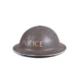 A WWII Special Constable Police Brodie, dated 1939, stamped SU II HRH to inside, complete with liner