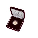 A modern Royal Mint The 2007 £1 Gold Proof Coin, in fitted box with certificate no. 0542, approx