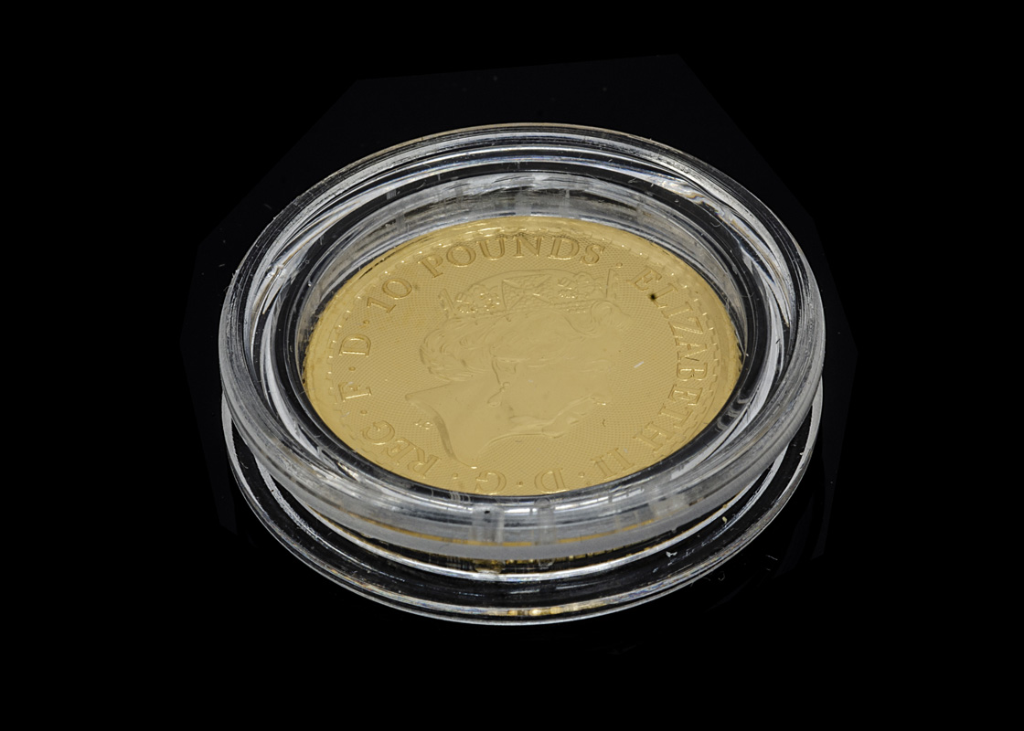 A modern 1/10 oz fine gold Britannia coin, dated 2019, 3.1g - Image 2 of 2