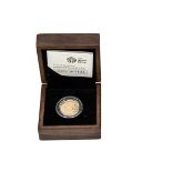 A modern Royal Mint UK 2008 Gold Proof £1 Coin, in fitted box with certificate 0626, approx 19.6g