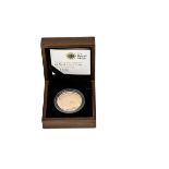 A modern Royal Mint The 2008 UK Queen Elizabeth I £5 Gold Proof Coin, in fitted box with certificate