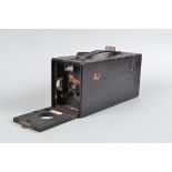 A Number 2 Kodak Camera, circa 1889, with The Eastman Dry Plate & Film Co nameplate inside front
