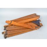 Wooden Camera Tripod Components, comprising fifteen approx assorted tripod legs, seven approx