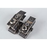 Two Welta Folding TLR Cameras, a Perfekta (6 x 6cm) with Meyer Trioplan lens, Compur Rapid shutter