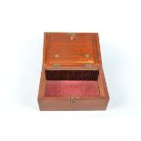A mid-19th Century mahogany Stereoscopic Daguerreotype and Ambrotype Storage Box, to accommodate