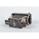 A Houghtons Ensignette No 2B De Luxe strut folding camera, 7.5 x 5cm format, a T.T. & H Cooke