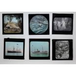 3¼sq in Square Magic Lantern Slides, including topographical - colour medium format, 1960s, rest