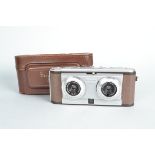 An Iloca Stereo Rapid Camera, serial no 357839, body G, Vero shutter working, with Steinheil