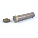 A mid-19th Century brass Brewster-type Kaleidoscope, with one non-detachable rotating object cell,