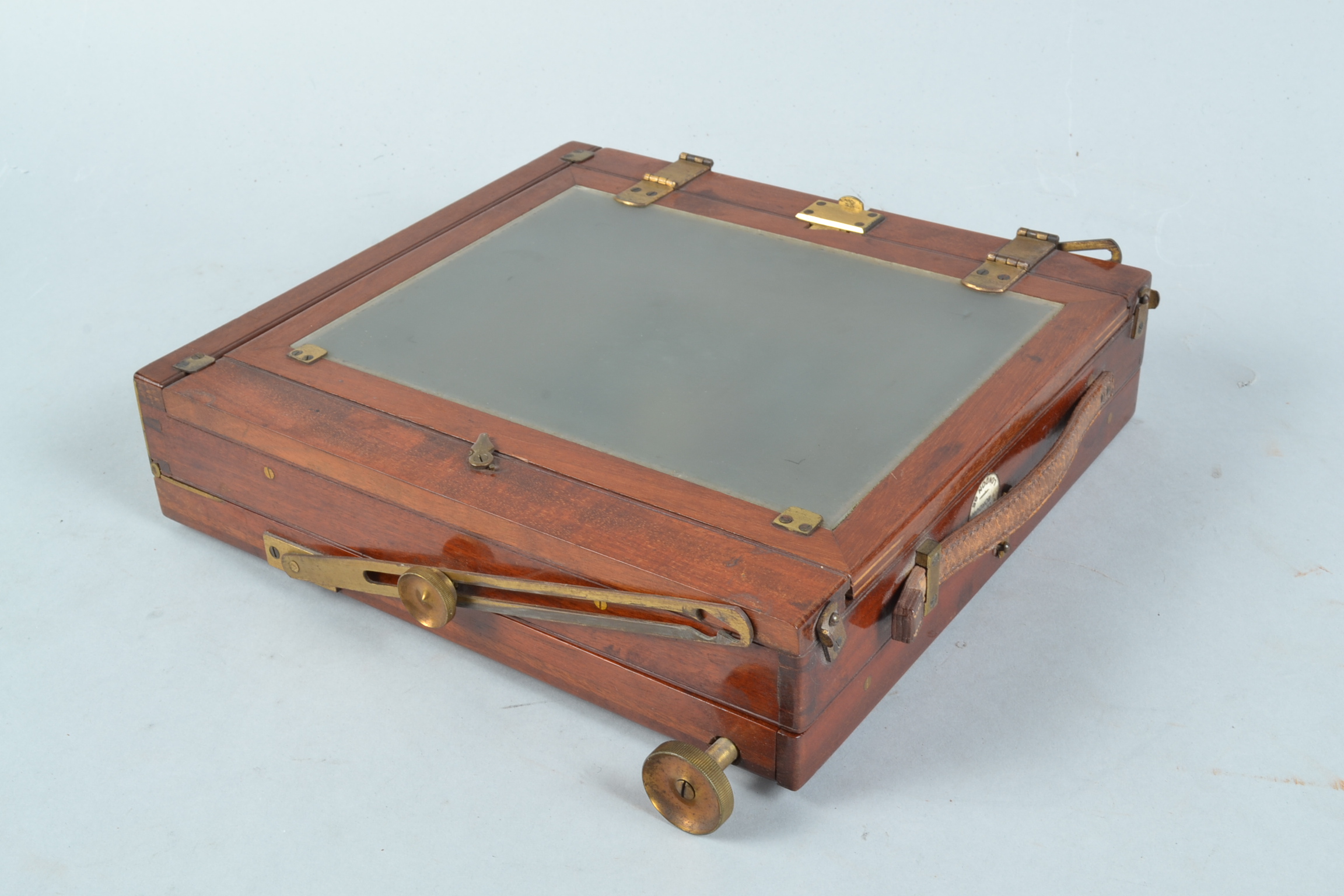 A Whole Plate Mahogany Field Camera Body, marked 'J.B. MEDLAND OPTICIAN BOROUGH LONDON SE', front - Image 5 of 6