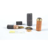 19th Century Pocket Microscopes, cylindrical pocket microscope, in pasteboard case (1), simple