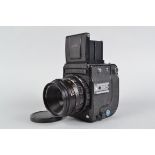A Kowa Super 66 Camera, serial no 603735, shutter working, body G, scratches to base, light wear