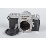 A Nikon Nikkormat FTN SLR Body, chrome, serial no 3 789 449, body G, age-related wear, small label