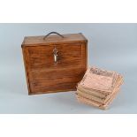 A Wooden Tool Chest, size 40 x 36 x 20cm, six internal drawers, carrying strap, lockable removable