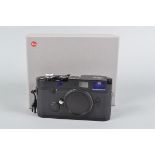 A Leica MP 0.72 Black Lacquer Body, serial no 4 697 866, circa 2015, body VG-E, shutter blind not