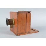 A Wet Plate Sliding Box Camera, for 6 x 6in approx plates, no nameplates, circa 1860, probably