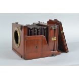A Dring & Fage Whole Plate Tailboard Camera Body, nameplate DRING & FAGE OPTICIANS LONDON, square-