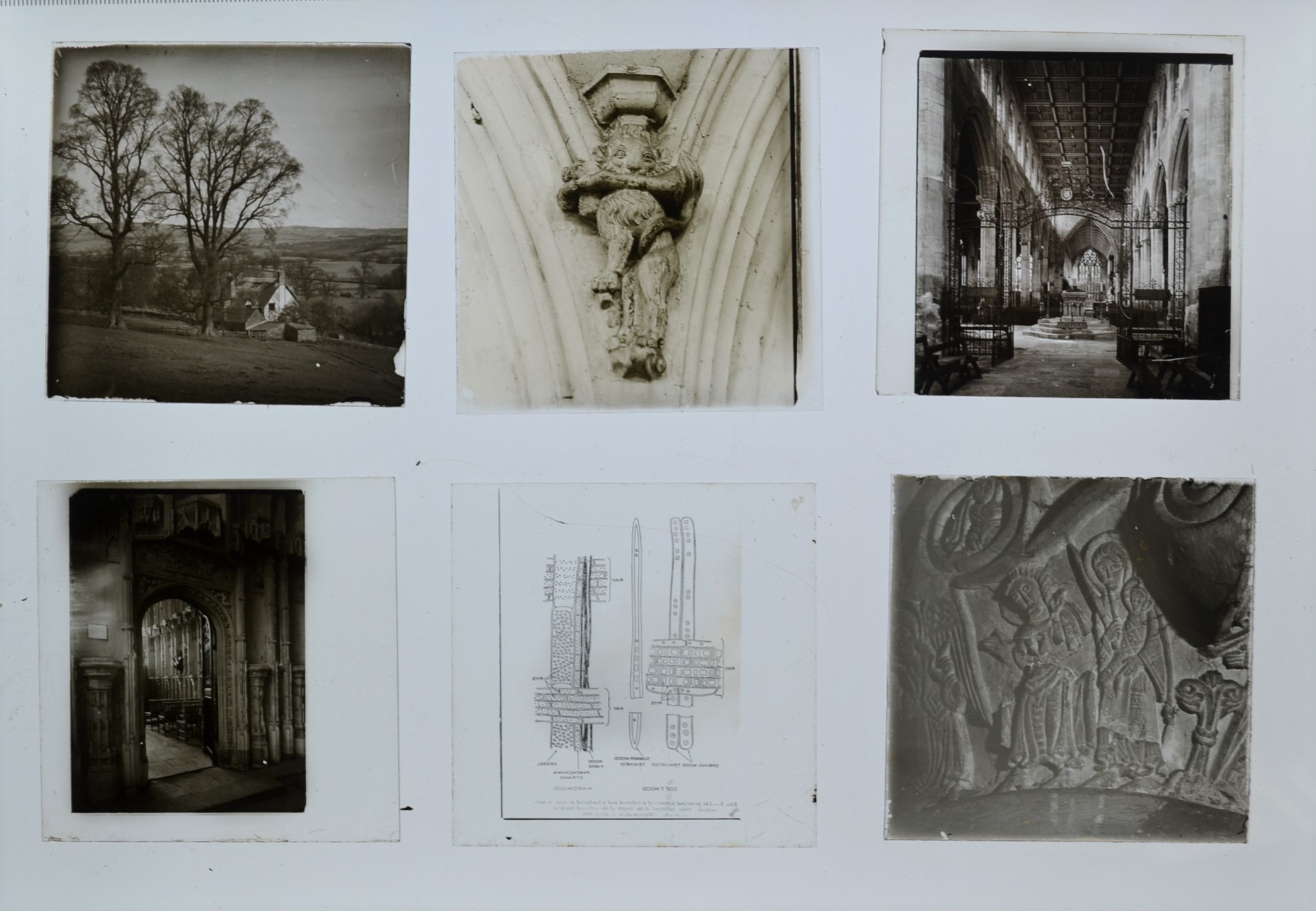 3¼sq in Magic Lantern Slides and Glass Plate Negatives, slides - university outing, 1950s, and