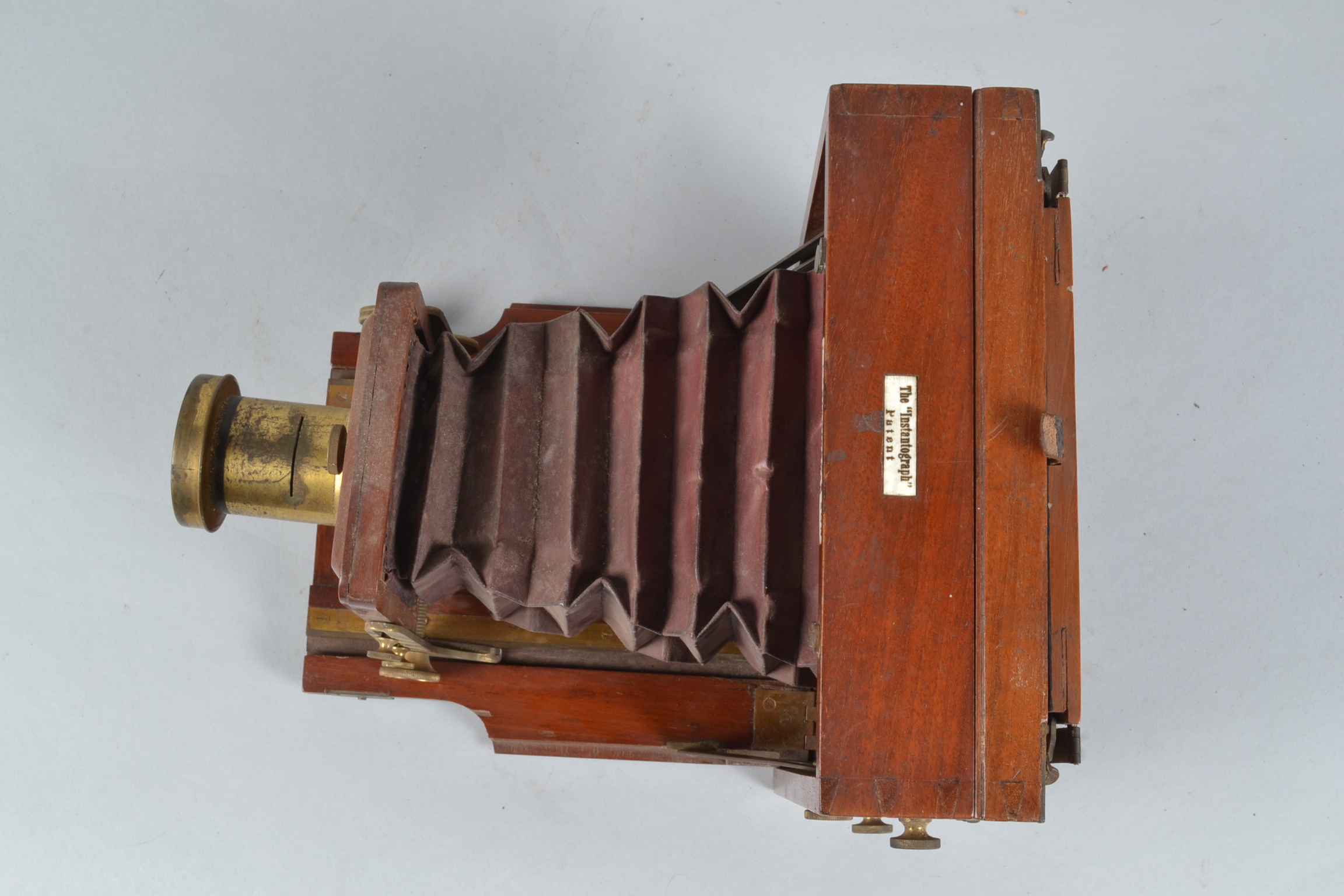 A Lancaster Instantograph Mahogany Field Camera, 6½ x 4¾in, maker's plate J. LANCASTER & SON - Image 2 of 4