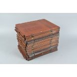 Twelve 12 x 10in Mahogany DDS Plate Holders, assorted maker's, condition F