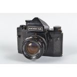 A Norita 6 x 6cm SLR Camera, serial no 711486, eye level non-metering prism, focal plane shutter