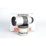 A SMC Pentax-FA 300mm f/4.5 IF ED AF Lens, serial no. 3 009 573, barrel F-G, light marks, elements