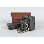 A Dallmeyer Speed Plate Camera, 6 x 4.5cm format, made by Newman & Guardia, body G, focal plane