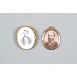 Late 19th Century or Early 20th Century French Silver Nitrate Portrait Images on Enamel Jewellery,