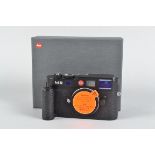 A Black Leica M9 Digital Camera, serial no 3 972 701, 2011, body E, apparently little used,