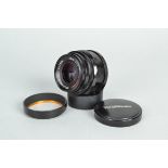 A Voigtländer Ultron Aspherical 35mm f/1.7 Lens, black, made in Japan, serial no 9 450 456, barrel